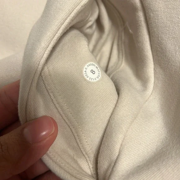 Lululemon Loungeful Hoodie in White Opal Sz 8 - Picture 3 of 14
